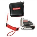 KNMASTER DL610A Alarmlı Disk Kilidi | 10 mm Çelik Pim | Hatırlatma Kablosu ve Taşıma Çantası | Silver