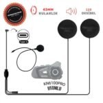 Knmaster KN6100 Pro Kapalı Kask Kulaklık Mikrofon Seti