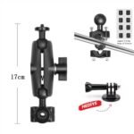 Knmaster MC-30 Ayna ve Gidon Bağlantılı 360° Ayarlanabilir Kamera Tutucu Aparat