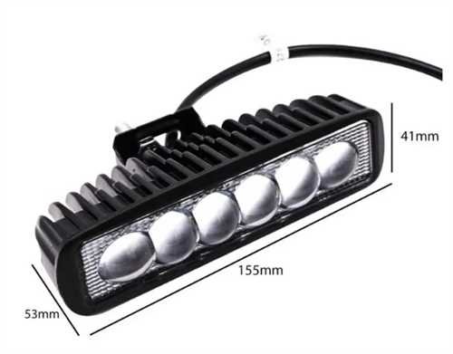218k3506 Knmaster Olana 18W 6 Ledli Motosiklet/ Off Road Led Sis Farı - Görsel 1