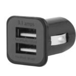 Usams Çift Usb Çakmaklık Şarj Adaptörü Siyah