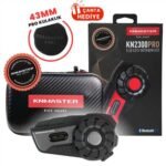 Knmaster KN2300PRO Motosiklet Kask İnterkom Bluetooth Intercom Kulaklık Seti GRİ