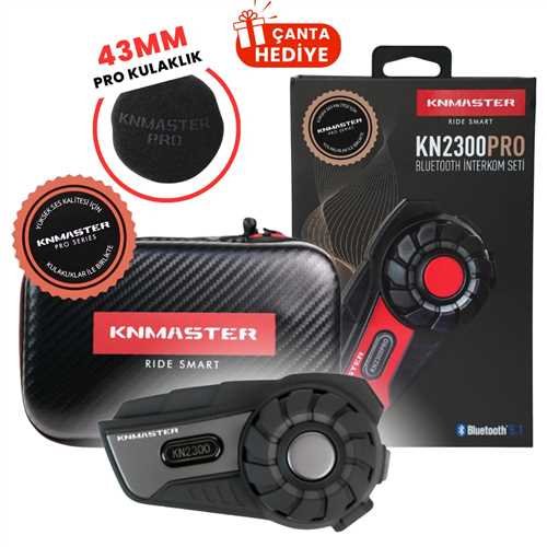 946kn2300 Knmaster KN2300PRO Motosiklet Kask İnterkom Bluetooth Intercom Kulaklık Seti GRİ - Görsel 1